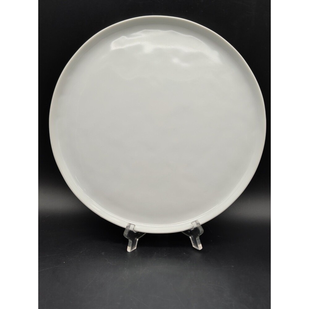 Crate & Barrel Mercer Pebbled White Dinner Plate 11" Rimmed Replacement